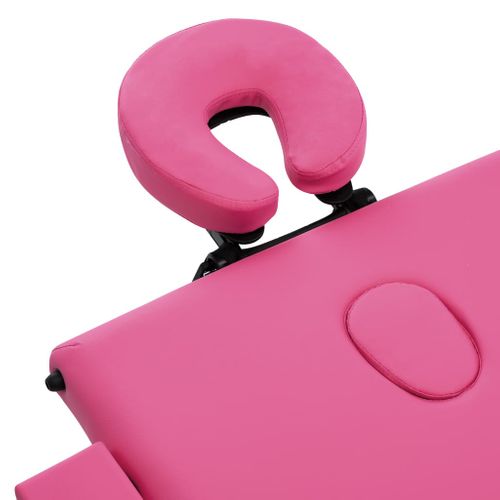 Table De Massage Pliable 3 Zones Aluminium Rose