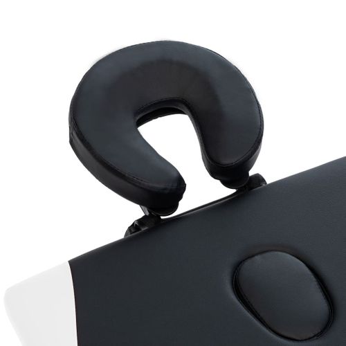 Table De Massage Pliable 2 Zones Aluminium Noir Et Blanc