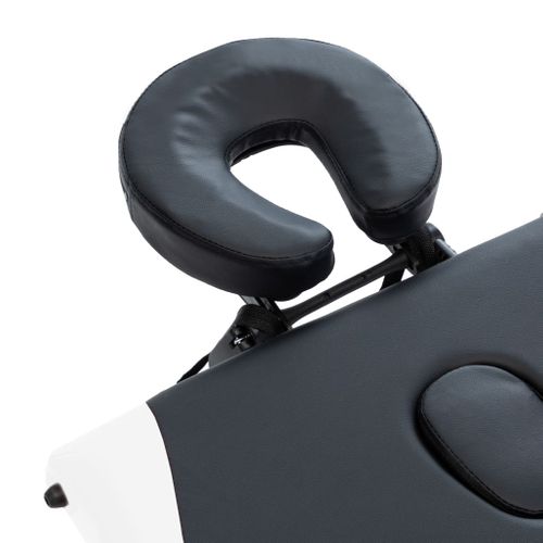 Table De Massage Pliable 3 Zones Aluminium Noir Et Blanc