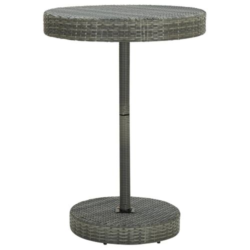 Table De Jardin Gris 75,5x106 Cm Résine Tressée