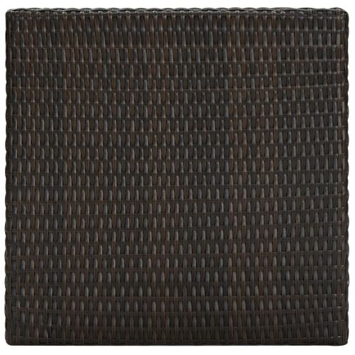 Table De Bar De Jardin Marron 60,5x60,5x110,5 Cm Résine Tressée