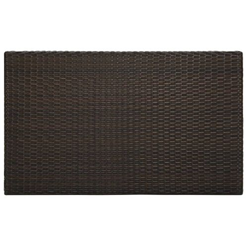 Table De Bar De Jardin Marron 100x60,5x110,5 Cm Résine Tressée