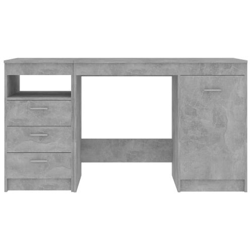 Bureau Gris Béton 140x50x76 Cm Aggloméré