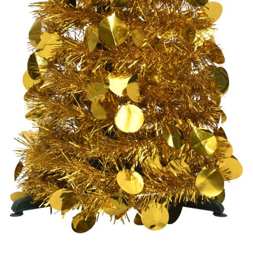 Sapin De Noël Artificiel Escamotable Doré 129 Cm Pet