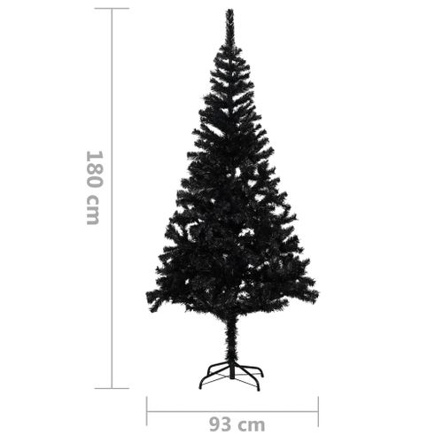 Sapin De Noël Artificiel Avec Support Noir 180 Cm Pvc