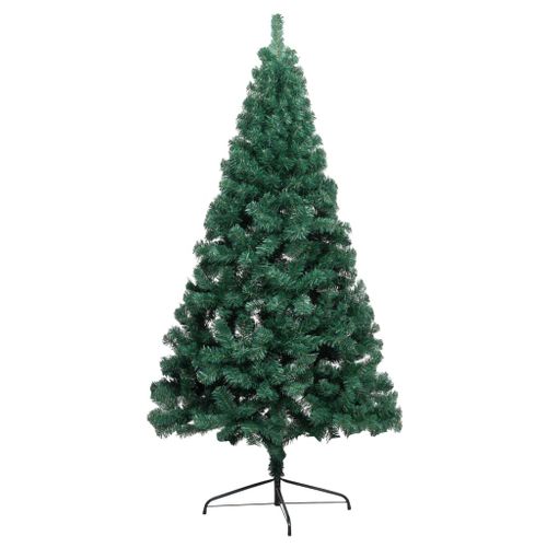 Sapin De Noël Artificiel Moitié Avec Support Vert 180 Cm Pvc