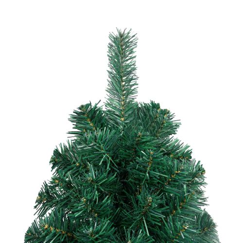 Sapin De Noël Artificiel Moitié Avec Support Vert 180 Cm Pvc