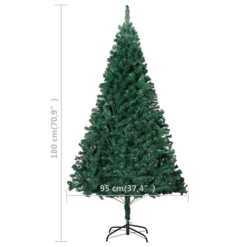 Arbre De Noël Artificiel Avec Branches Épaisses Vert 180 Cm Pvc