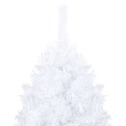 Arbre De Noël Artificiel Avec Branches Épaisses Blanc 180cm Pvc