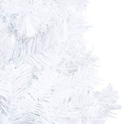 Arbre De Noël Artificiel Avec Branches Épaisses Blanc 180cm Pvc