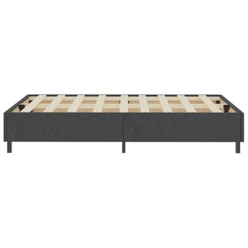 Sommier déco à Lattes Gris Foncé Tissu 120x200 Cm