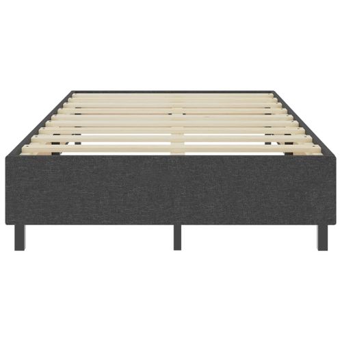 Sommier déco à Lattes Gris Foncé Tissu 120x200 Cm