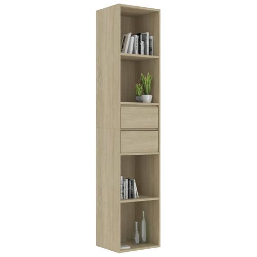 Bibliothèque Chêne Sonoma 36x30x171 Cm Aggloméré