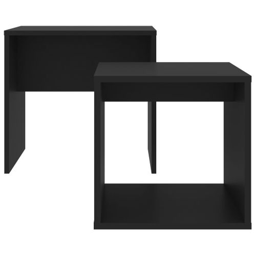 Ensemble De Table Basse Noir 48x30x45 Cm Bois Contreplaqué