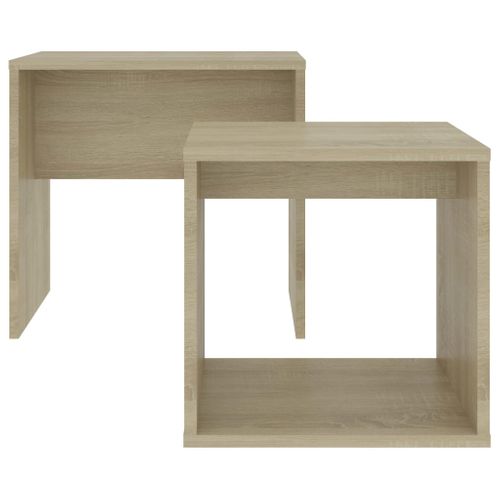 Ensemble De Table Basse Chêne Sonoma 48x30x45cm Bois Ingénierie