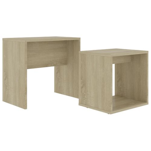 Ensemble De Table Basse Chêne Sonoma 48x30x45cm Bois Ingénierie