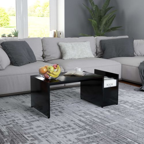 Table Basse Noir 90x45x35 Cm Bois Contreplaqué