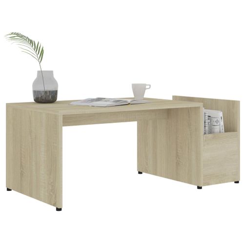 Table Basse Chêne Sonoma 90x45x35 Cm Bois Contreplaqué