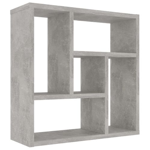 Étagère Murale Gris Béton 45,1x16x45,1 Cm Bois D’ingénierie