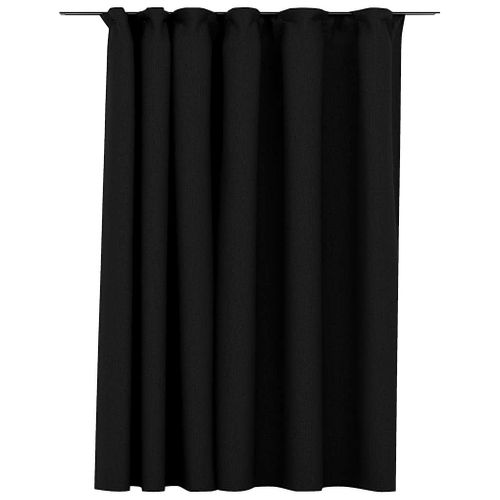 Rideau Occultant D'aspect De Lin Crochets Anthracite 290x245 Cm