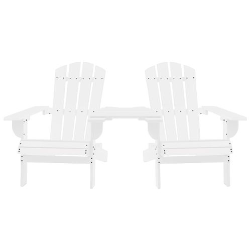 Chaises De Jardin Adirondack Avec Table Bois De Sapin Blanc