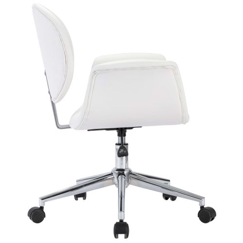Chaise Pivotante De Bureau Blanc Simili