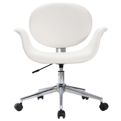 Chaise Pivotante De Bureau Blanc Simili