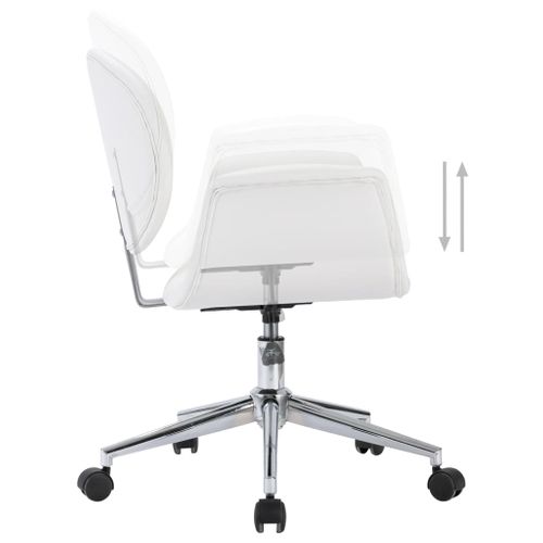 Chaise Pivotante De Bureau Blanc Simili