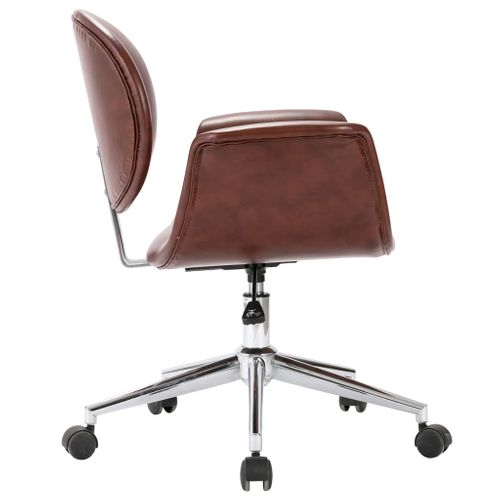 Chaise Pivotante De Bureau Marron Simili