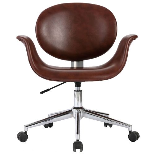 Chaise Pivotante De Bureau Marron Simili