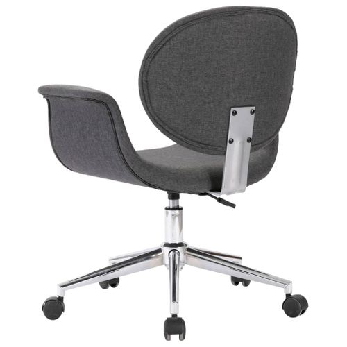 Chaise Pivotante De Bureau Gris Tissu
