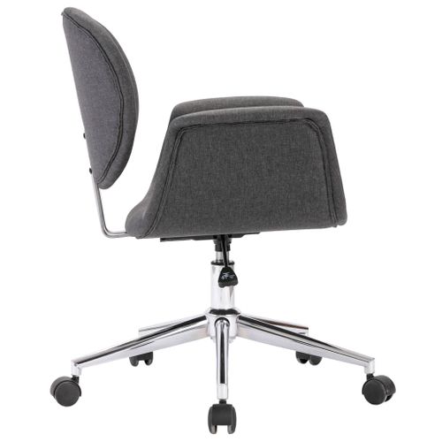 Chaise Pivotante De Bureau Gris Tissu