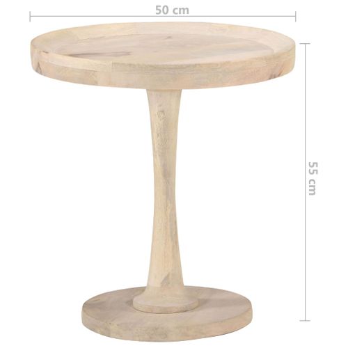 Table D'appoint Ø50x55 Cm Bois De Manguier Massif