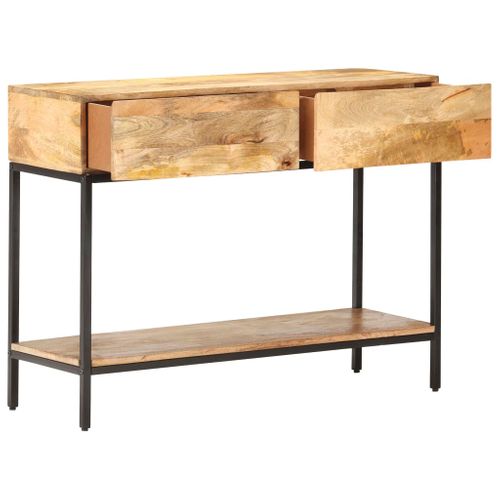 Table Console 100x35x76 Cm Bois De Manguier Massif