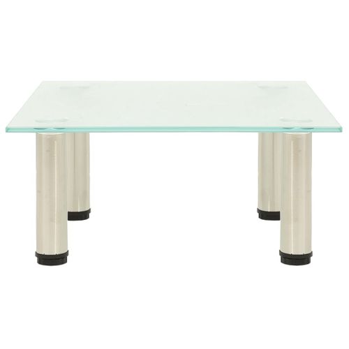 Meuble TV Givré 40x35x17 Cm Verre Trempé