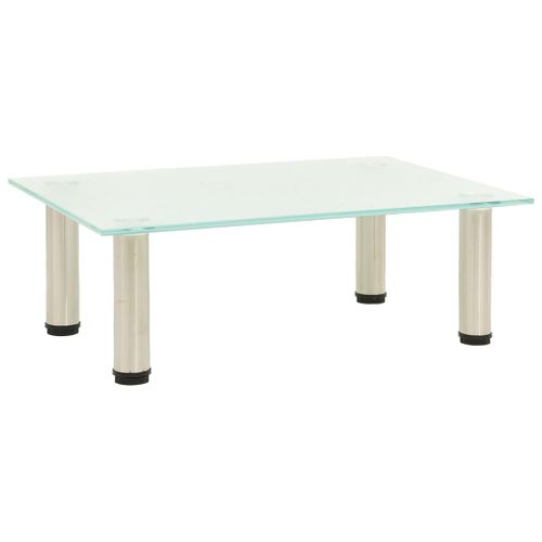 Meuble TV Givré 40x35x17 Cm Verre Trempé