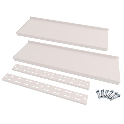 Étagères Murales Flottantes à 2 Niveaux 2 Pièces Inox 200x30 Cm