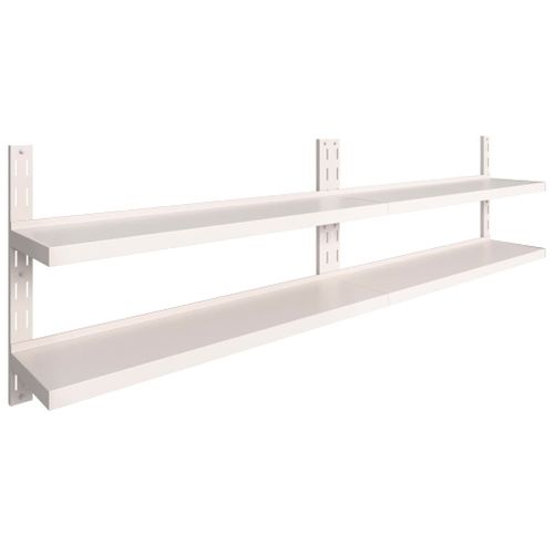 Étagères Murales Flottantes à 2 Niveaux 2 Pièces Inox 300x30 Cm