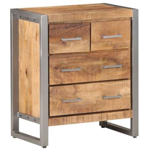 Buffet 60x35x70 Cm Bois De Manguier Brut