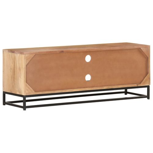 Meuble TV 110x30x40 Cm Bois D'acacia Massif