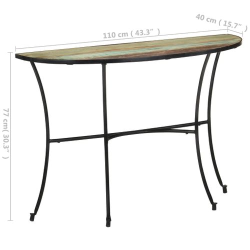 Table D'appoint 110x40x77 Cm Bois De Récupération Massif