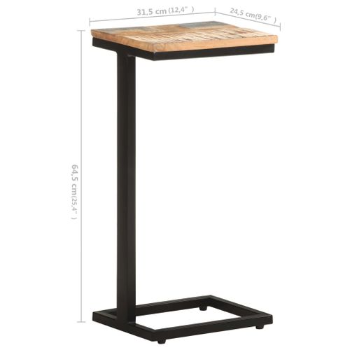 Tables D'appoint 2 Pièces 31,5x24,5x64,5 Cm Bois De Récupération