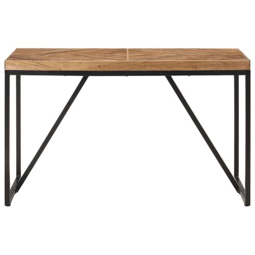 Table à Manger 120x60x76 Cm Bois Massif D'acacia Et De Manguier