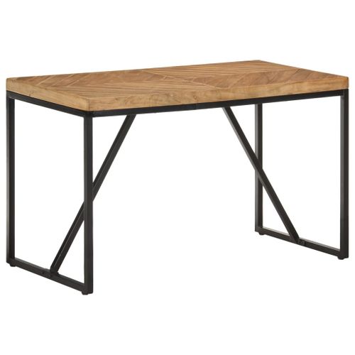 Table à Manger 120x60x76 Cm Bois Massif D'acacia Et De Manguier