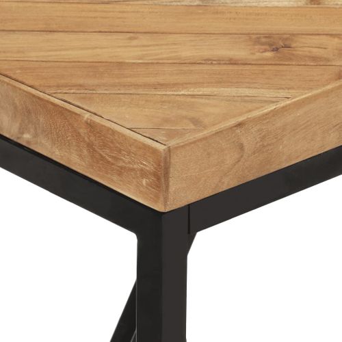 Table à Manger 120x60x76 Cm Bois Massif D'acacia Et De Manguier