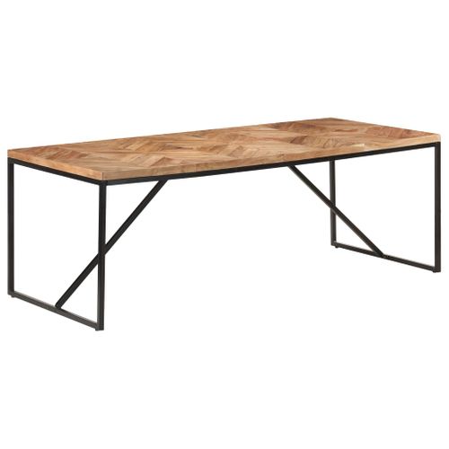 Table à Dîner 200x90x76 Cm Bois Massif D'acacia Et De Manguier