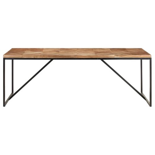 Table à Dîner 200x90x76 Cm Bois Massif D'acacia Et De Manguier