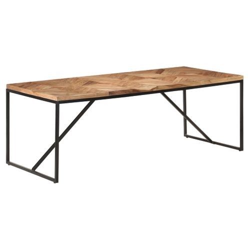 Table à Dîner 200x90x76 Cm Bois Massif D'acacia Et De Manguier