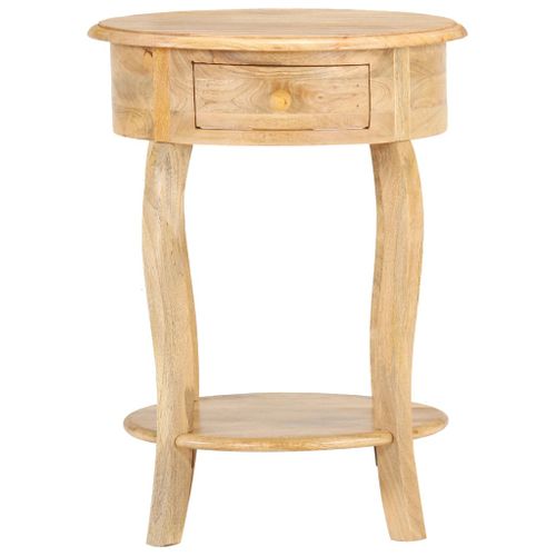 Table D'appoint 37x37x61 Cm Bois De Manguier Massif