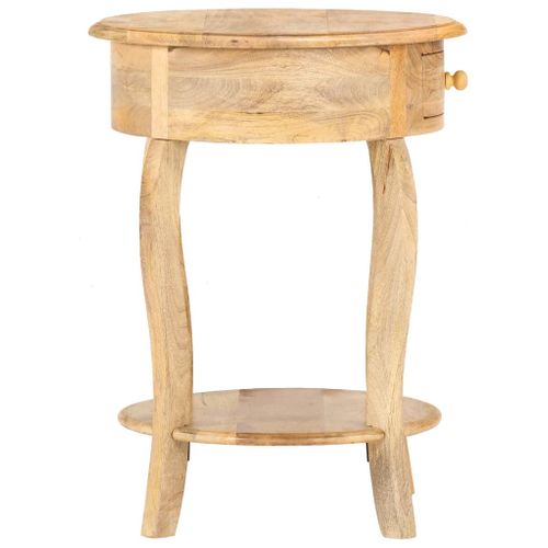 Table D'appoint 37x37x61 Cm Bois De Manguier Massif